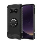 Wholesale Galaxy S10e 360 Rotating Ring Stand Hybrid Case with Metal Plate (Black)